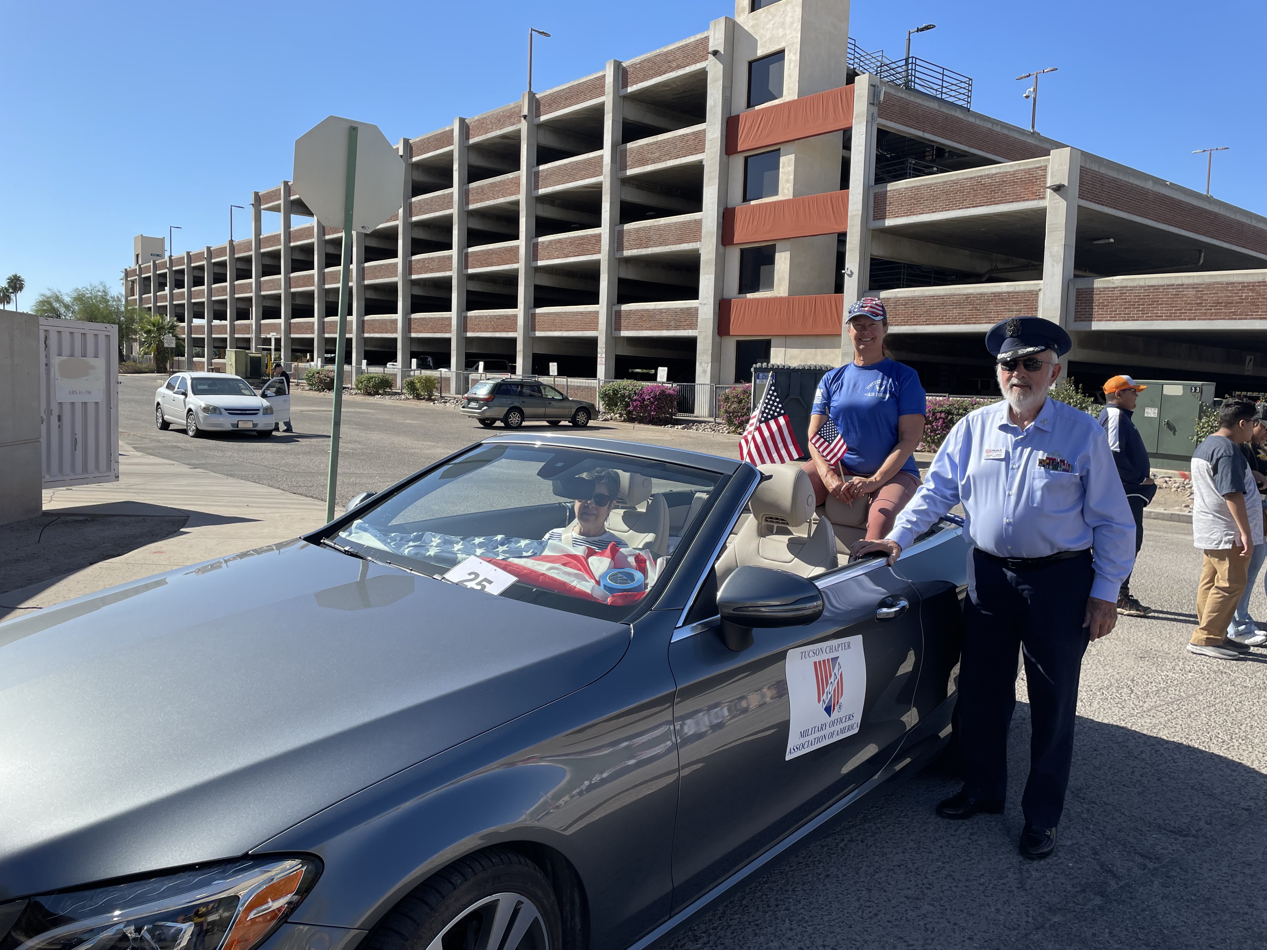 Car being driven in Tucson Veterans Day Parade