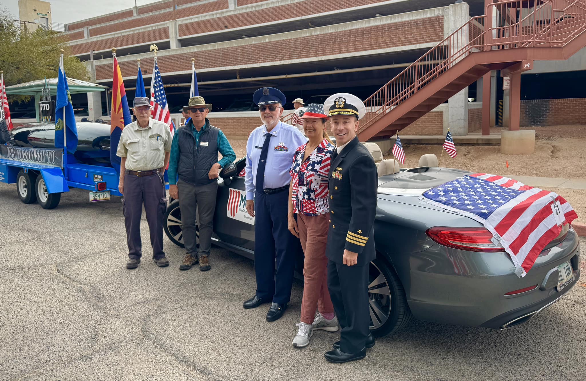 Car being driven in Tucson Veterans Day Parade